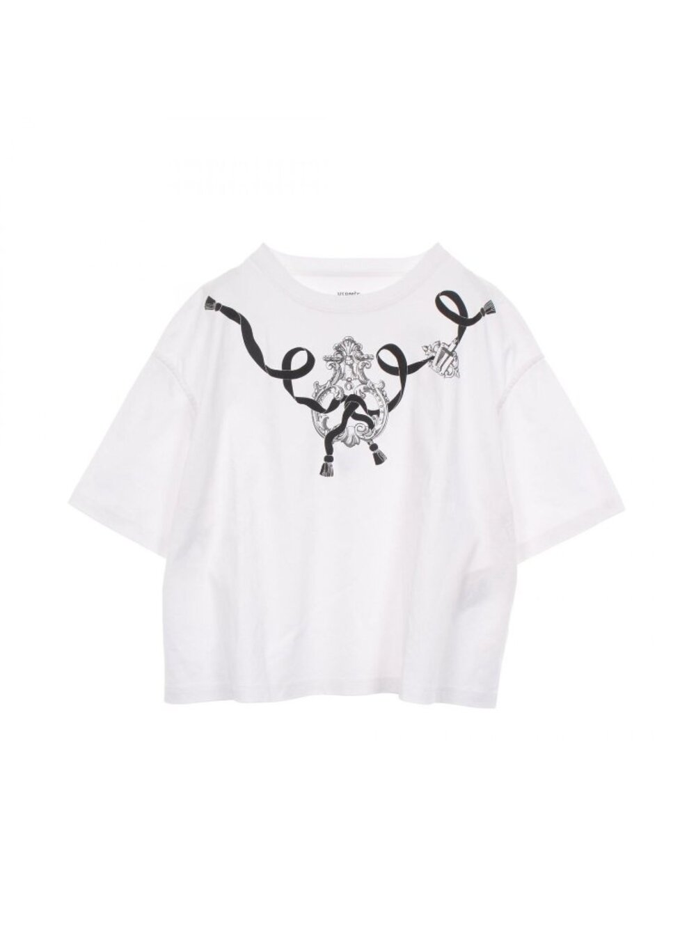 Hermes Short Sleeve T-Shirt Cartouche Ferronnerie White Cotton